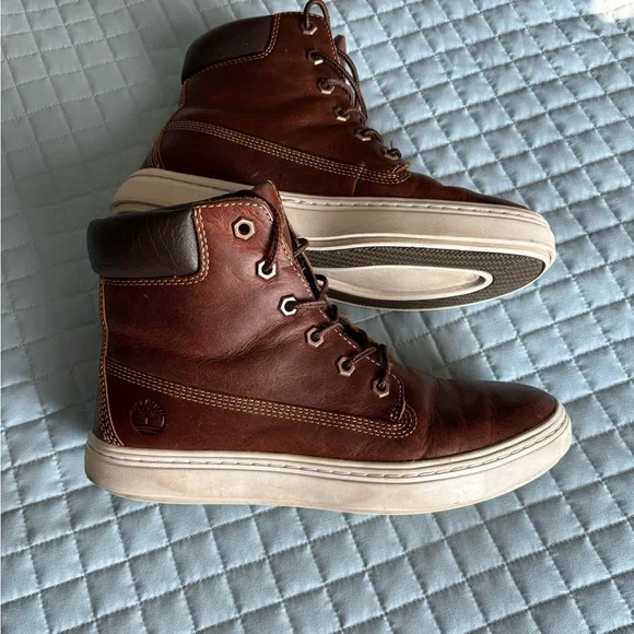 Timberland Boots, brown leather, high tops - Picture 4 of 8